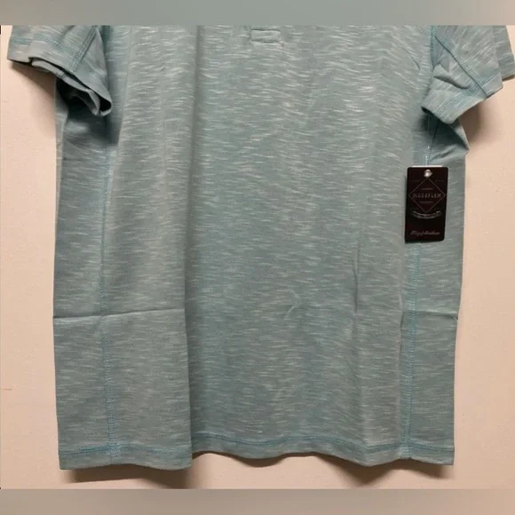 Flag & Anthem Polo Shirt Golf Aqua Teal Medium Short Sleeves Casual Stretch NWT - Picture 5 of 9
